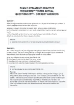 Exam 1&colon; Pediatrics Practice&NewLine;Frequently Tested Actual&NewLine;Questions With Correct Answers