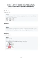 Exam 1 Study Guide Updated Actual&NewLine;Questions With Correct Answers&NewLine;