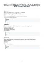 Exam 2 H&period;a&period; Frequently Tested Actual Questions&NewLine;With Correct Answers