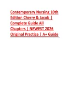 Contemporary Nursing 10th Edition by Cherry & Jacob &vert; All 28 Chapters &vert; Nursing Practice Questions&comma; Answers & Rationales &vert; 2026&ndash;2027 Study Guide&NewLine;&NewLine;