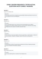 Exam 2 Review Frequently Tested Actual&NewLine;Questions With Correct Answers&NewLine;