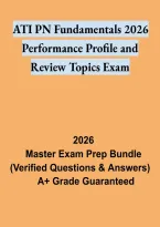 ATI PN Fundamentals 2026 Performance Profile and Review Topics &ndash; Exam Study Guide