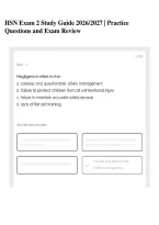 HSN Exam 2 Study Guide 2026&sol;2027 &vert; Practice Questions and Exam Review