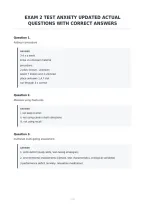 Exam 2 Test Anxiety Updated Actual&NewLine;Questions With Correct Answers