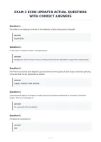 Exam 3 Econ Updated Actual Questions&NewLine;With Correct Answers