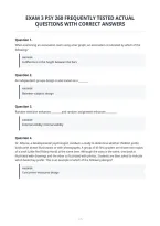 Exam 3 Psy 260 Frequently Tested Actual&NewLine;Questions With Correct Answers&NewLine;