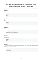 Exam 3&colon; Research Methods Updated Actual&NewLine;Questions With Correct Answers