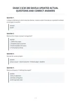 Exam 3 Scm 300 Davila Updated Actual&NewLine;Questions And Correct Answers&NewLine;
