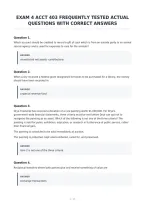 Exam 4 Acct 403 Frequently Tested Actual&NewLine;Questions With Correct Answers&NewLine;