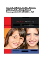 Test Bank for Human Heredity&colon; Principles and Issues&comma; 11th Edition by Michael Cummings &vert; ISBN 9781305251052 &vert; 2027