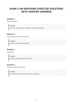Exam 4 Om Northam Expected Questions&NewLine;With Verified Answers&NewLine;