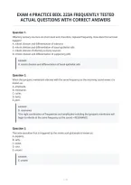 Exam 4 Practice Biol 223A Frequently Tested&NewLine;Actual Questions With Correct Answers&NewLine;