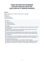 Exam Two Nur 5461 Advanced&NewLine;Pathophysiology Expected&NewLine;Questions With Verified Answers