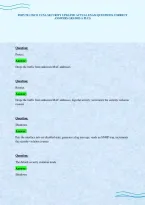 Fedvte Cisco Ccna Security Updated Actual Exam Questions Correct Answers Graded A