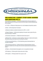Fire Inspector 1 Correct Study Guide Answers And Questions Set A&period;pdf