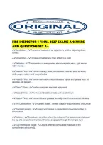 Fire Inspector 1 Final 2027 Exams Answers And Questions Set A&period;pdf