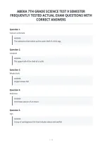 Abeka 7Th Grade Science Test 9 Semester&NewLine;Frequently Tested Actual Exam Questions With&NewLine;Correct Answers