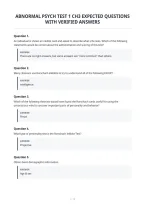 Abnormal Psych Test 1 Ch3 Expected Questions&NewLine;With Verified Answers