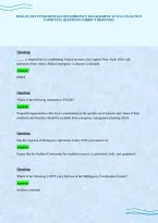 Fema Is 230 E Fundamentals Of Emergency Management Actual Exam Test Paper Full