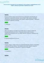 Fema Is 230 E Fundamentals Of Emergency Management Comprehensive Exam Script
