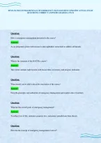Fema Is 230 E Fundamentals Of Emergency Management Updated Actual Exam