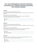 Acct 4421 Governmental And Not-For-Profit&NewLine;Accounting Lsu Chapter 2 Expected Questions&NewLine;With Verified Answers