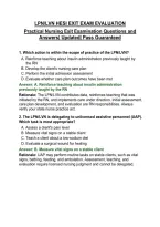 LPN&sol;LVN HESI EXIT EXAM EVALUATION Practical Nursing Exit Examination Questions and Answers&vert; Updated&vert; Pass Guaranteed