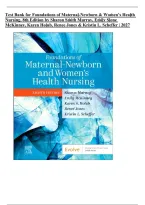 Test Bank for Foundations of Maternal-Newborn & Women&rsquo;s Health Nursing&comma; 8th Edition by Sharon Smith Murray&comma; Emily Slone McKinney&comma; Karen Holub&comma; Renee Jones & Kristin L&period; Scheffer &vert; 2027