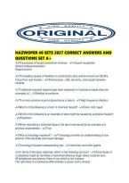 Hazwoper 40 Sets 2027 Correct Answers And Questions Set A&period;pdf