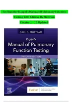 Test Bank for Ruppel&rsquo;s Manual of Pulmonary Function Testing 12th Edition&comma; By Mottram Chapter 1 - 13 Updated&NewLine;