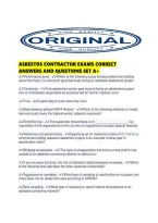 Asbestos Contractor Exams Correct Answers And Questions Set A&period;pdf