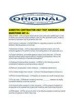 Asbestos Contractor 2027 Test Answers And Questions Set A&period;pdf