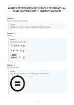 Adobe Certification Frequently Tested Actual Exam Questions With Correct Answers