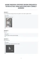 Adobe Indesign Certiport Review Frequently Tested Actual Exam Questions With Correct Answers&NewLine;