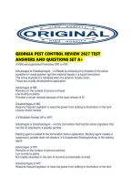 Georgia Pest Control Review 2027 Test Answers And Questions Set A&period;pdf