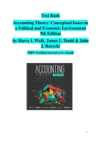 Test Bank Accounting Theory&colon; Conceptual Issues in a Political and Economic Environment 9th Edition by Harry I&period; Wolk&comma; James L&period; Dodd & John J&period; Rozycki