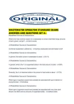 Wastewater Operator Standard Exams Answers And Questions Set A&period;pdf