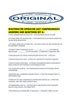 Wastewater Operator 2027 Comprehensive Answers And Questions Set A&period;pdf