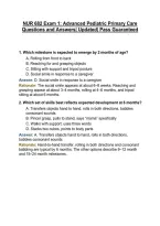 NUR 682 Exam 1&colon; Advanced Pediatric Primary Care Questions and Answers&vert; Updated&vert; Pass Guaranteed