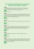 Wgu C268 Study Guide For Excel Pa Updated&NewLine;Questions And Correct Answers