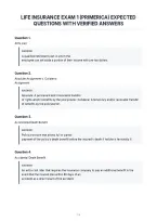 Life Insurance Exam 1 &lpar;Primerica&rpar; Expected&NewLine;Questions With Verified Answers
