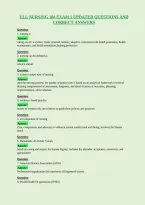 Ull Nursing 104 Exam 1 Updated Questions And&NewLine;Correct Answers