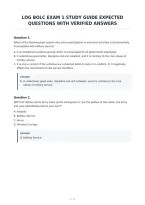 Log Bolc Exam 1 Study Guide Expected&NewLine;Questions With Verified Answers