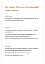 ULL Nursing 104 Exam 3 Questions With Correct Answers
