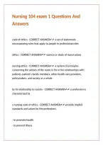 Nursing 104 exam 1 Questions And Answers