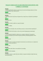 Police Sergeant Exam Updated Questions And&NewLine;Correct Answers