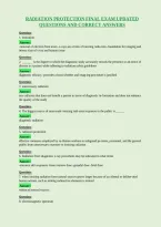 Radiation Protection Final Exam Updated&NewLine;Questions And Correct Answers