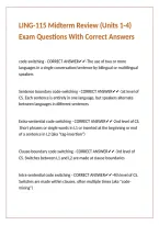 LING-115 Midterm Review &lpar;Units 1-4&rpar; Exam Questions With Correct Answers 