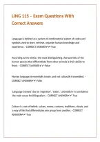 LING 115 &ndash; Exam Questions With Correct Answers