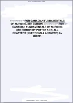 Test Bank&colon; 20240820153750 66c4b84e06461 for Fundamentals of Nursing &lpar;8th Edition&rpar; - Graded A&plus; Comprehensive Exam&period;&period;&period;